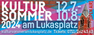 Logo des Kultusommersommers am Lukasplatz 2024 - Termin 12.7. bis 10.8.